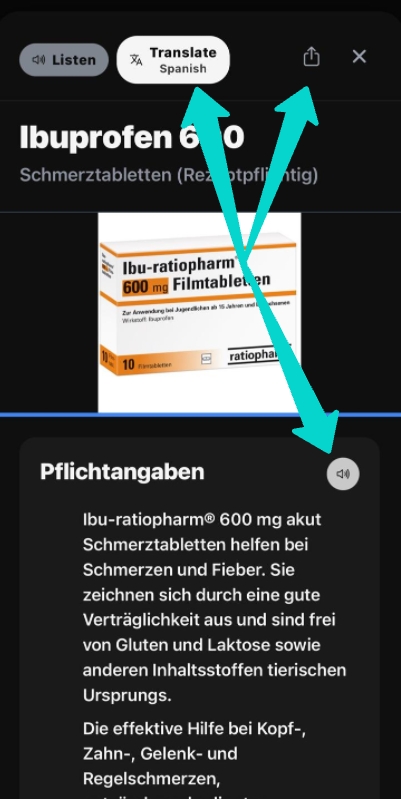 Translated knowledge article in target language