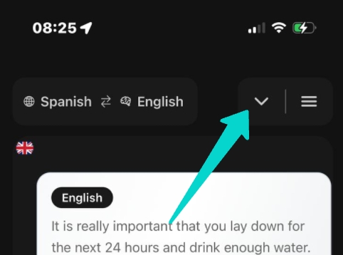 Saving a conversation via menu